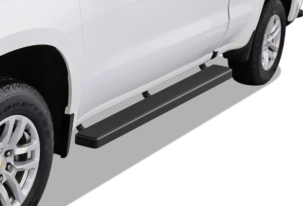 5-Inch iStep Running Boards; Black (20-26 Silverado 3500 HD Double Cab)