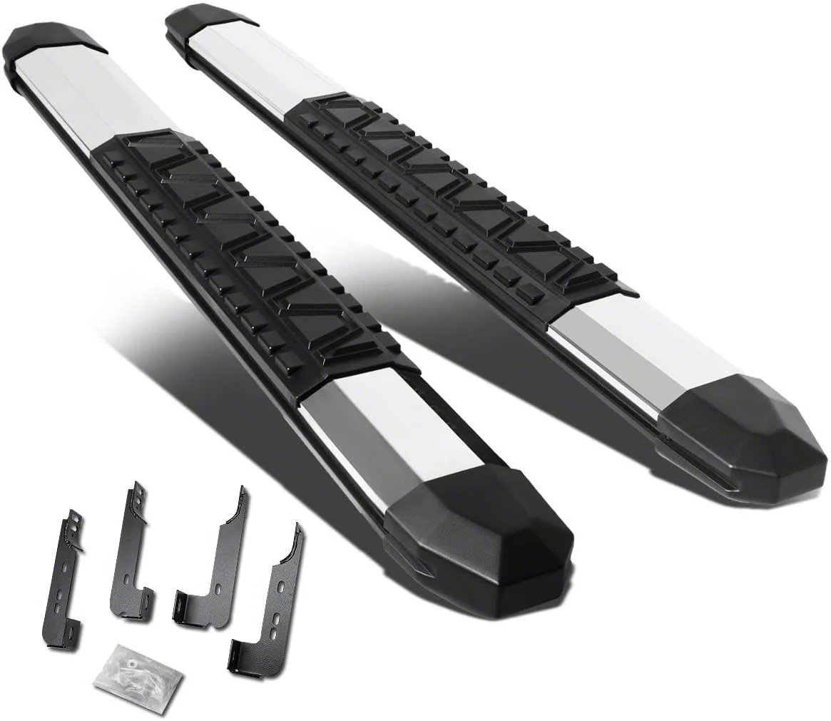 5-Inch Running Boards; Stainless Steel (07-19 Silverado 3500 HD Regular Cab)