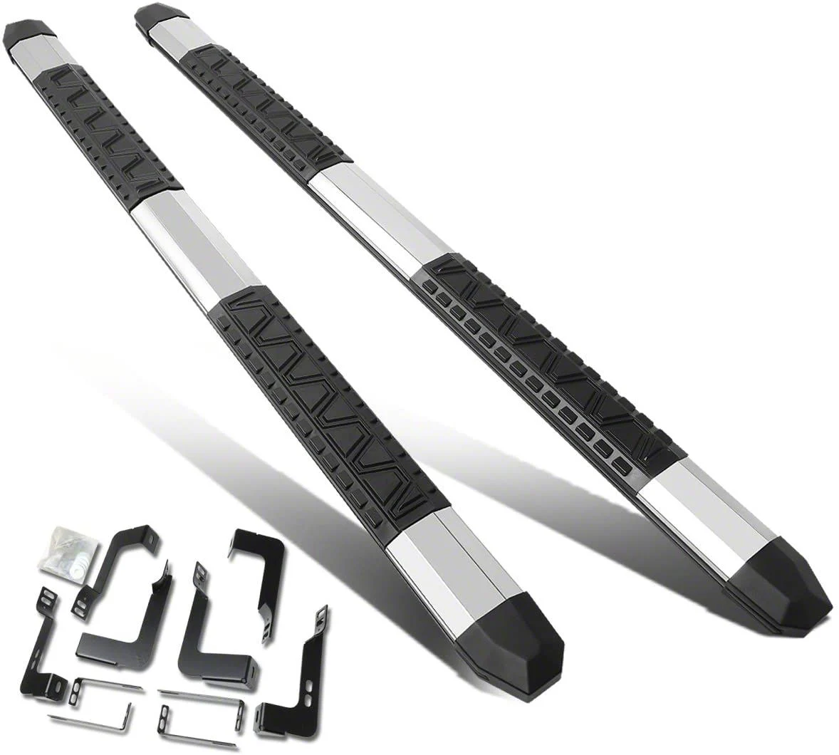 5-Inch Running Boards; Stainless Steel (07-19 Silverado 3500 HD Crew Cab)