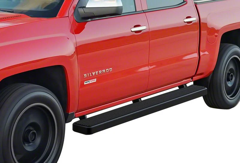 6-Inch iStep Running Boards; Black (07-14 Silverado 3500 HD Crew Cab)