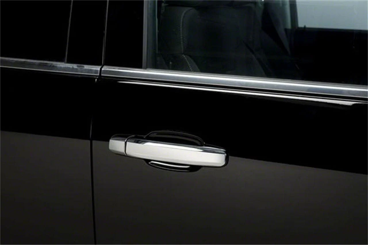 Putco Door Handle Covers without Passenger Keyhole; Chrome (15-19 Silverado 3500 HD Regular Cab, Double Cab)