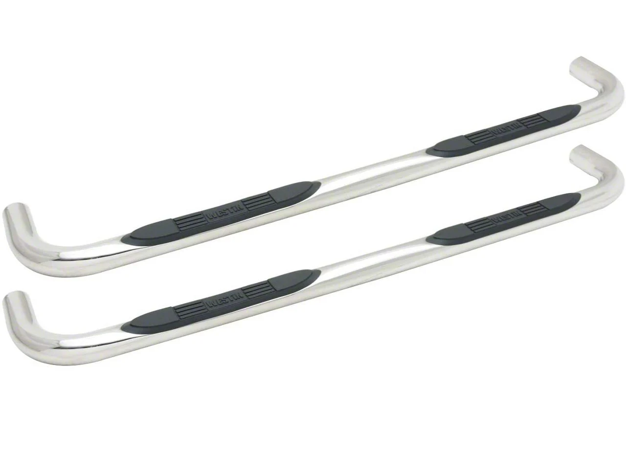 Westin E-Series 3-Inch Nerf Side Step Bars; Stainless Steel (15-19 Silverado 3500 HD Double Cab)