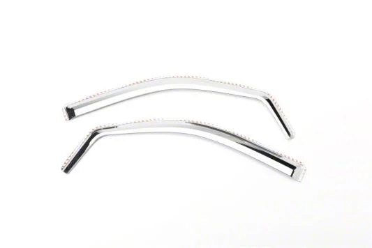 Putco Element Chrome Window Visors; Channel Mount; Front (07-14 Silverado 3500 HD Crew Cab)