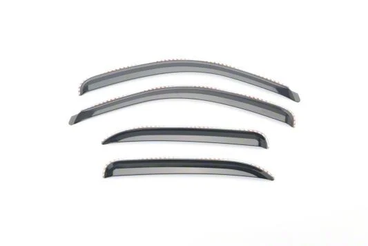 Putco Element Tinted Window Visors; Channel Mount; Front and Rear (15-19 Silverado 3500 HD Double Cab)