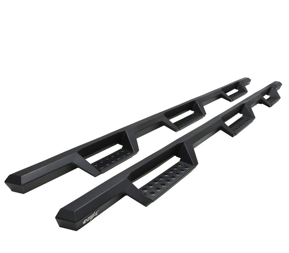 Westin HDX Drop Wheel-to-Wheel Nerf Side Step Bars; Textured Black (20-26 Silverado 3500 HD Crew Cab w/ 8-Foot Long Box)