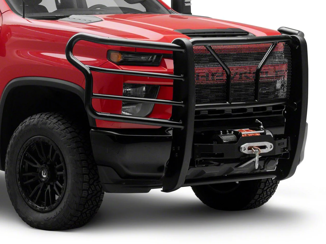 Westin HDX Winch Mount Grille Guard; Black (20-26 Silverado 3500 HD)