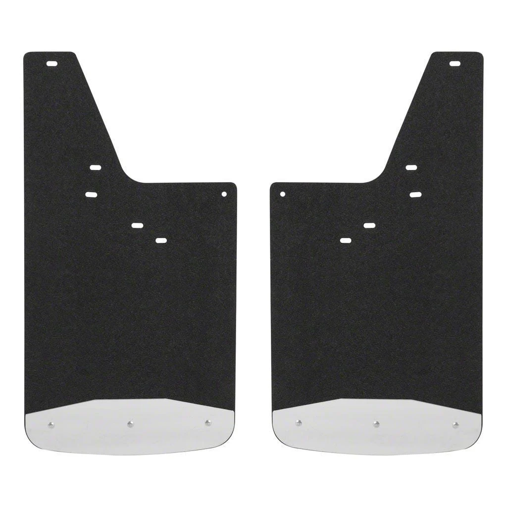 Textured Rubber Mud Guards; Front or Rear; 12-Inch x 23-Inch (15-19 Silverado 3500 HD)