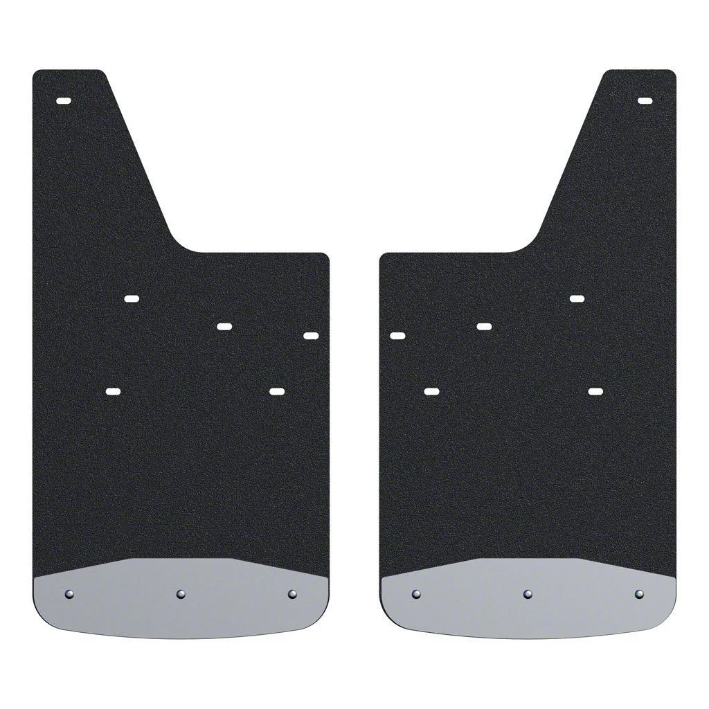 Textured Rubber Mud Guards; Rear; 12-Inch x 23-Inch (20-26 Silverado 3500 HD)