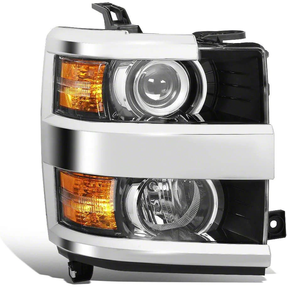 OE Style Headlight; Black Housing; Clear Lens; Passenger Side (15-19 Silverado 3500 HD)