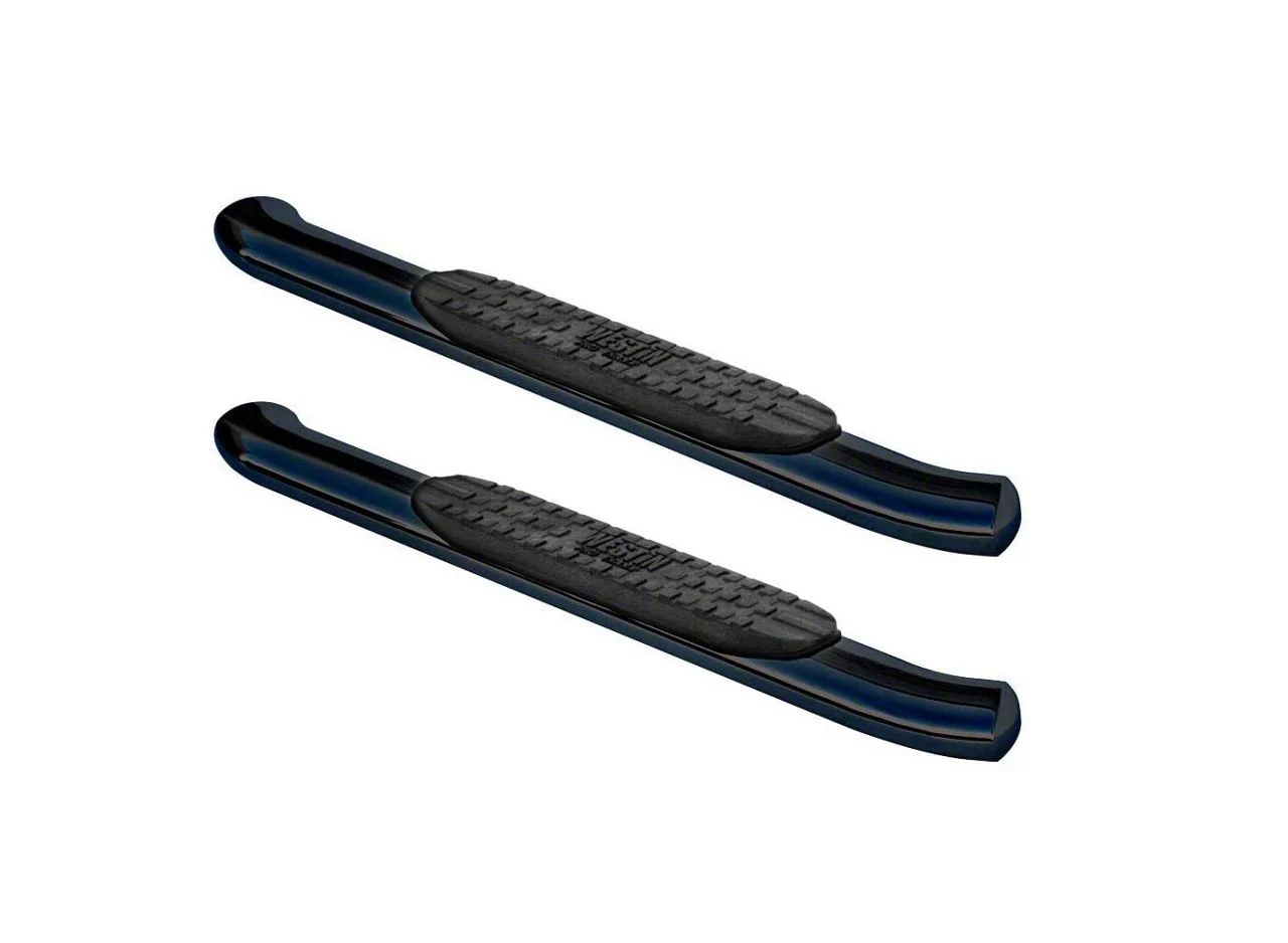 Westin Pro Traxx 4-Inch Oval Side Step Bars; Black (07-14 Silverado 3500 HD Regular Cab)