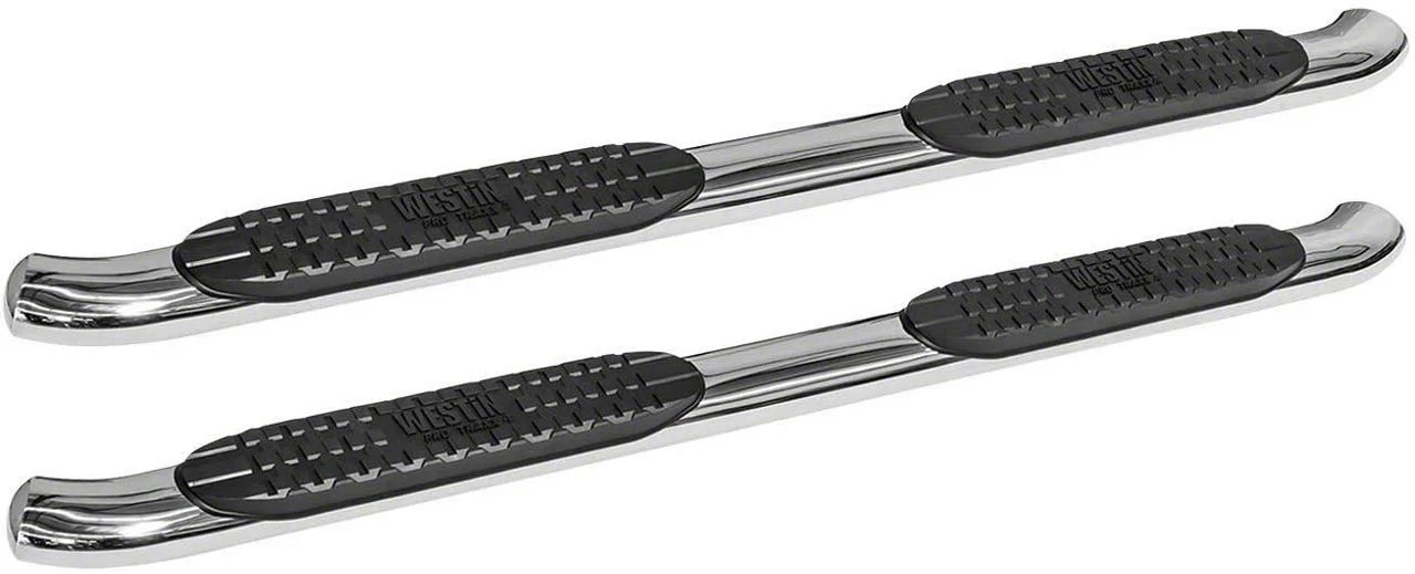 Westin Pro Traxx 4-Inch Oval Side Step Bars; Stainless Steel (15-19 Silverado 3500 HD Crew Cab)