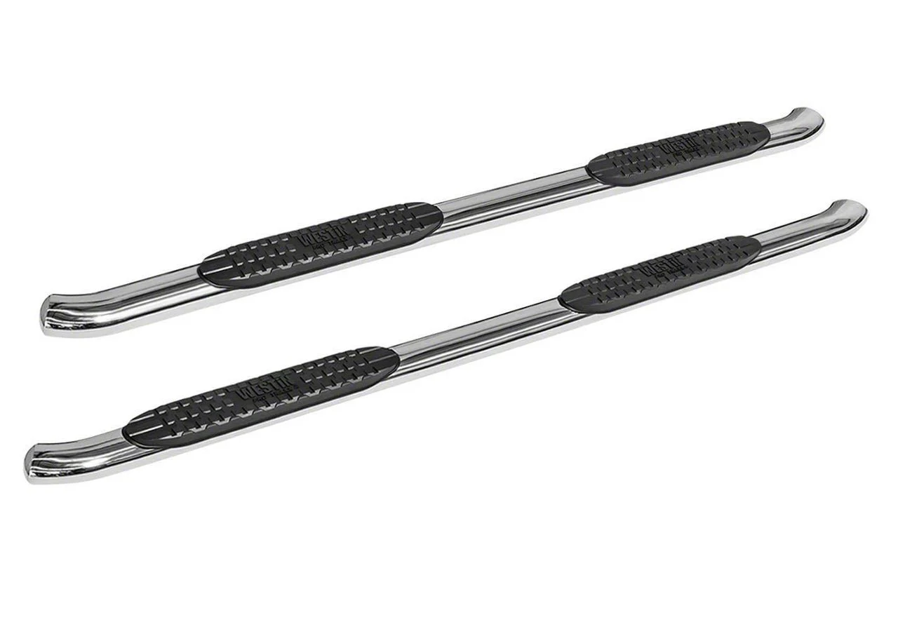 Westin Pro Traxx 4-Inch Oval Side Step Bars; Stainless Steel (20-26 Silverado 3500 HD Double Cab)