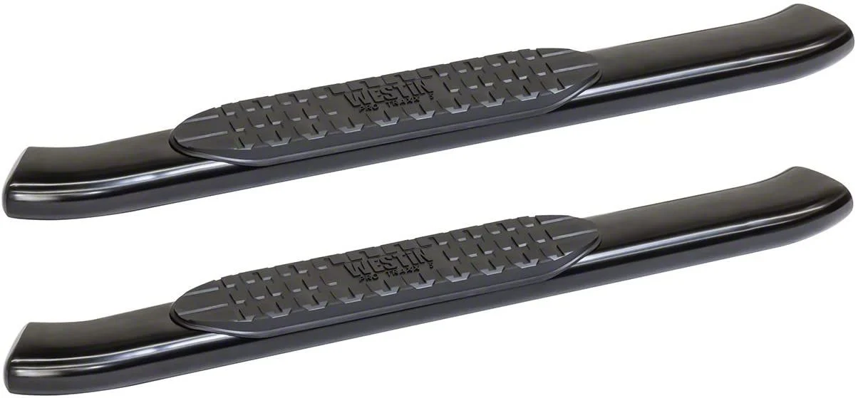 Westin Pro Traxx 5-Inch Oval Side Step Bars; Black (15-19 Silverado 3500 HD Regular Cab)