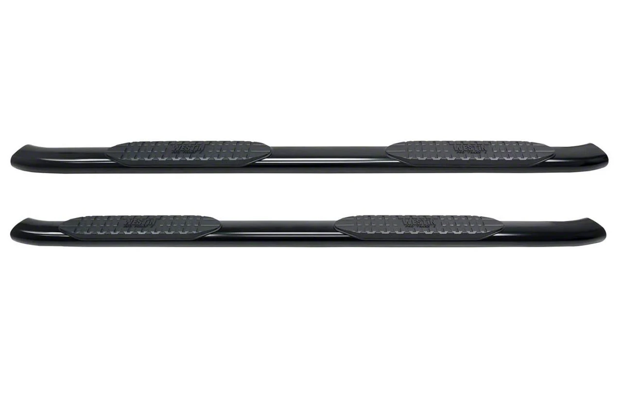 Westin Pro Traxx 5-Inch Oval Side Step Bars; Black (20-26 Silverado 3500 HD Crew Cab)