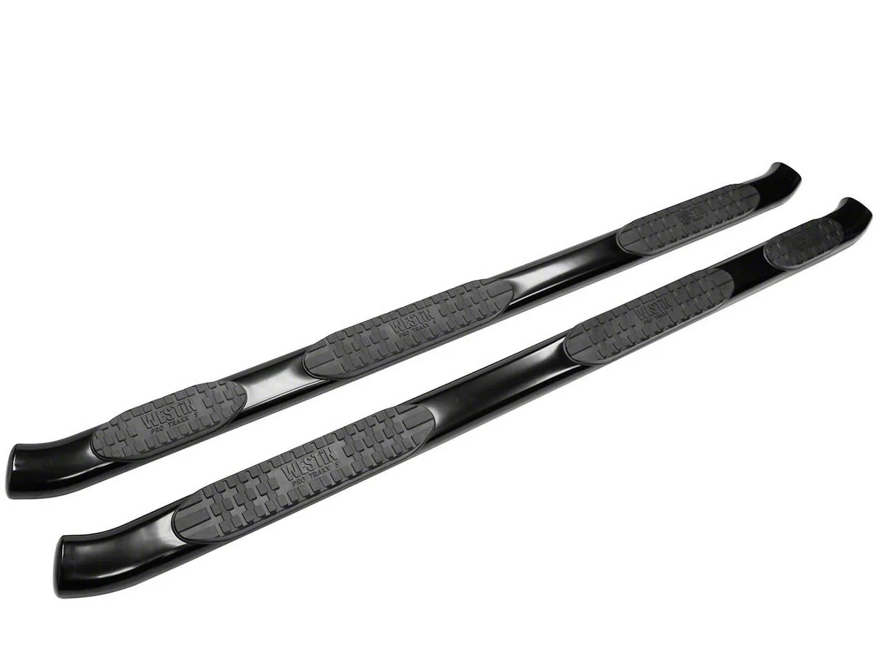 Westin Pro Traxx 5-Inch Wheel-to-Wheel Oval Side Step Bars; Black (07-19 Silverado 3500 HD Crew Cab w/ 6.50-Foot Standard Box)