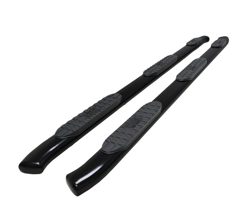 Westin Pro Traxx 5-Inch Wheel-to-Wheel Oval Side Step Bars; Black (20-26 Silverado 3500 HD Crew Cab w/ 6.90-Foot Standard Box)