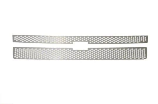 Putco Punch Design Upper Overlay Grilles; Polished (11-14 Silverado 3500 HD)