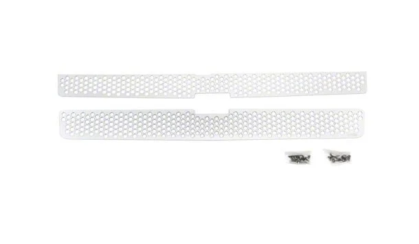 Putco Punch Design Upper Overlay Grilles; Polished (07-10 Silverado 3500 HD)