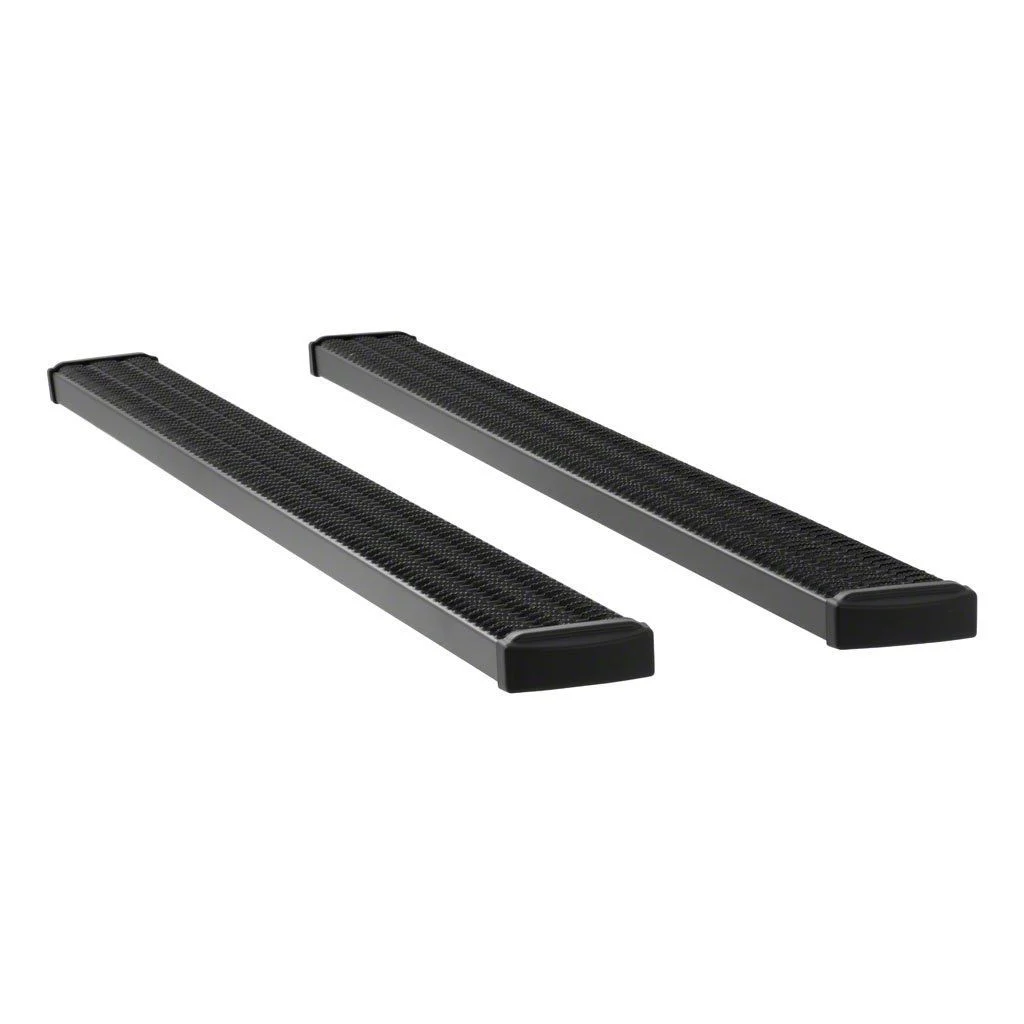 Grip Step 7-Inch Wheel-to-Wheel Running Boards; Rocker Mount; Textured Black (11-13 6.0L Silverado 3500 HD Extended Cab w/ 6.50-Foot Standard Box)