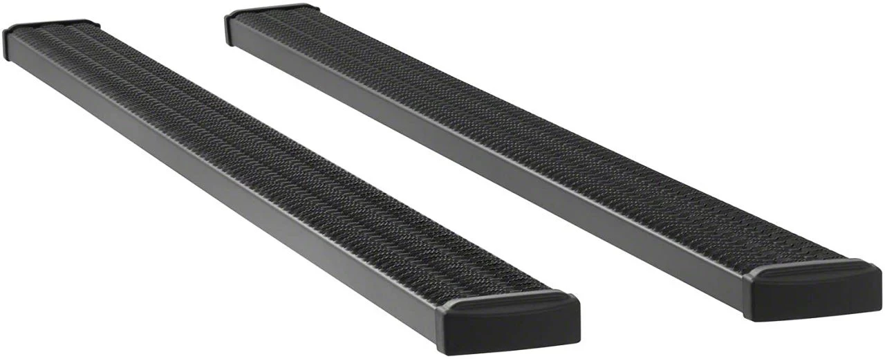 Grip Step 7-Inch Running Boards without Mounting Brackets; Textured Black (07-19 6.0L Silverado 3500 HD Extended/Double Cab w/ 8-Foot Long Box; 07-19 6.0L Silverado 3500 HD Crew Cab w/ 6.50-Foot Standard Box)