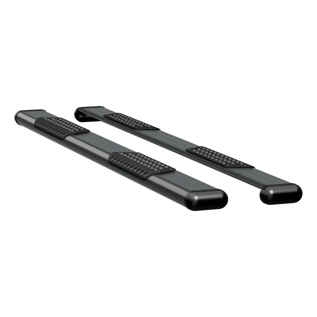 O-Mega II 6-Inch Wheel-to-Wheel Oval Side Step Bars; Textured Black (15-18 Silverado 3500 HD Regular Cab w/ 8-Foot Long Box)