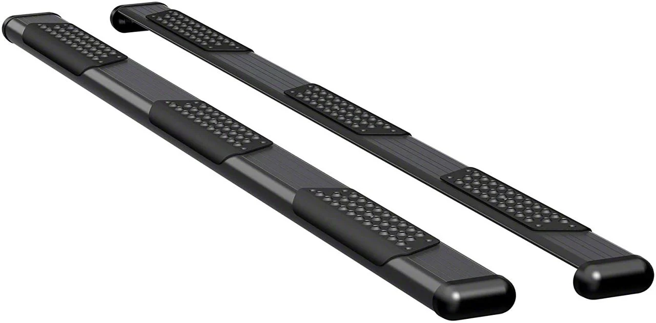 O-Mega II 6-Inch Wheel-to-Wheel Oval Side Step Bars; Body Mount; Textured Black (11-13 Silverado 3500 HD Extended Cab w/ 6.50-Foot Standard Box)
