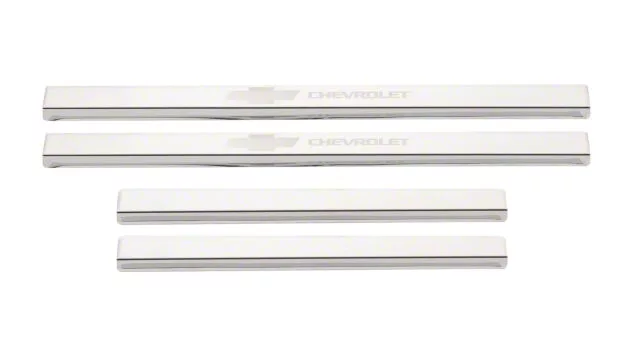 Putco Stainless Steel Door Sills with Bow Tie Etching (20-26 Silverado 3500 HD Crew Cab)
