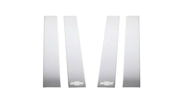 Putco Stainless Steel Pillar Posts with Bowtie Logo (20-26 Silverado 3500 HD Double Cab, Crew Cab)