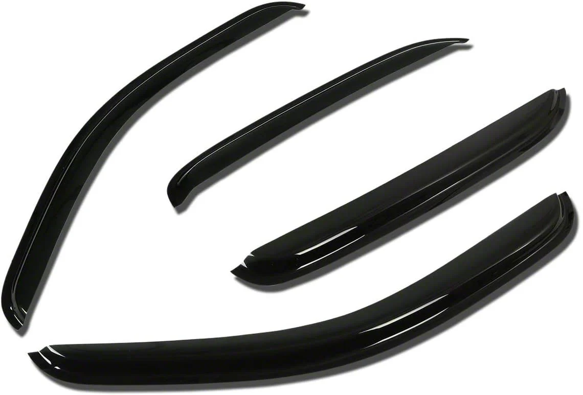 Window Visors; Dark Smoke; Front and Rear (11-14 Silverado 3500 HD Crew Cab)