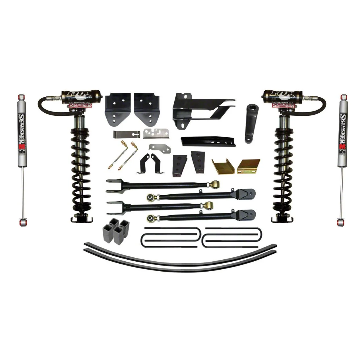 SkyJacker 8.50-Inch Coil-Over Kit with 4-Link Conversion, Lift Blocks, Rear Add-A-Leaf Springs and M95 Performance Shocks (17-22 4WD F-250 Super Duty)