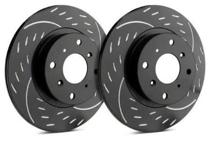 SP Performance Diamond Slot 6-Lug Rotors with Black ZRC Coating; Front Pair (10-20 F-150)