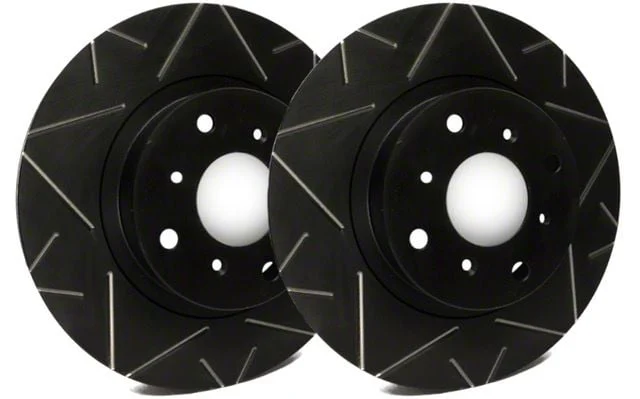 SP Performance Peak Series Slotted 6-Lug Rotors with Black ZRC Coating; Front Pair (10-20 F-150)