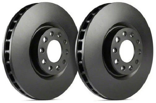 SP Performance Premium 6-Lug Rotors with Black ZRC Coating; Rear Pair (12-14 F-150; 15-20 F-150 w/ Manual Parking Brake)