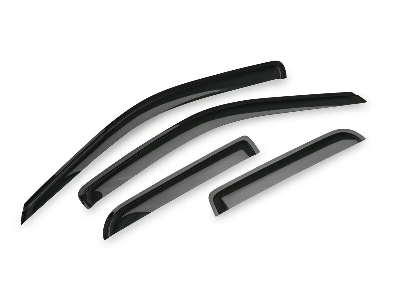 RedRock Window Deflectors; Front and Rear; Smoked (09-18 RAM 1500 Quad Cab)