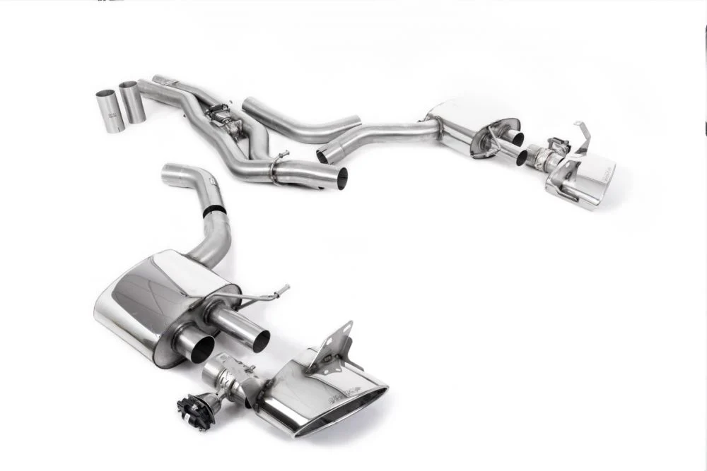 Milltek (Axle Back) Front Silencer Back System Twin 80mm w/ Oval Trims Audi RS7 C8 2019+