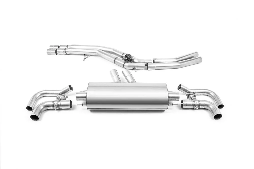 Milltek (Axle Back) Front Pipe Back Exhaust OE Trims Audi RSQ8 (Non OPF/GPF) 2020+