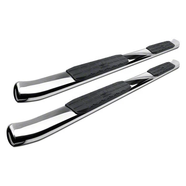 4X Series 4-Inch Oval Side Step Bars; Stainless Steel (17-26 F-250 Super Duty SuperCab)