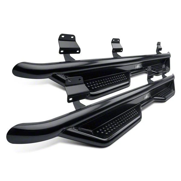 HD Side Step Bars; Textured Black (17-26 F-250 Super Duty SuperCrew)