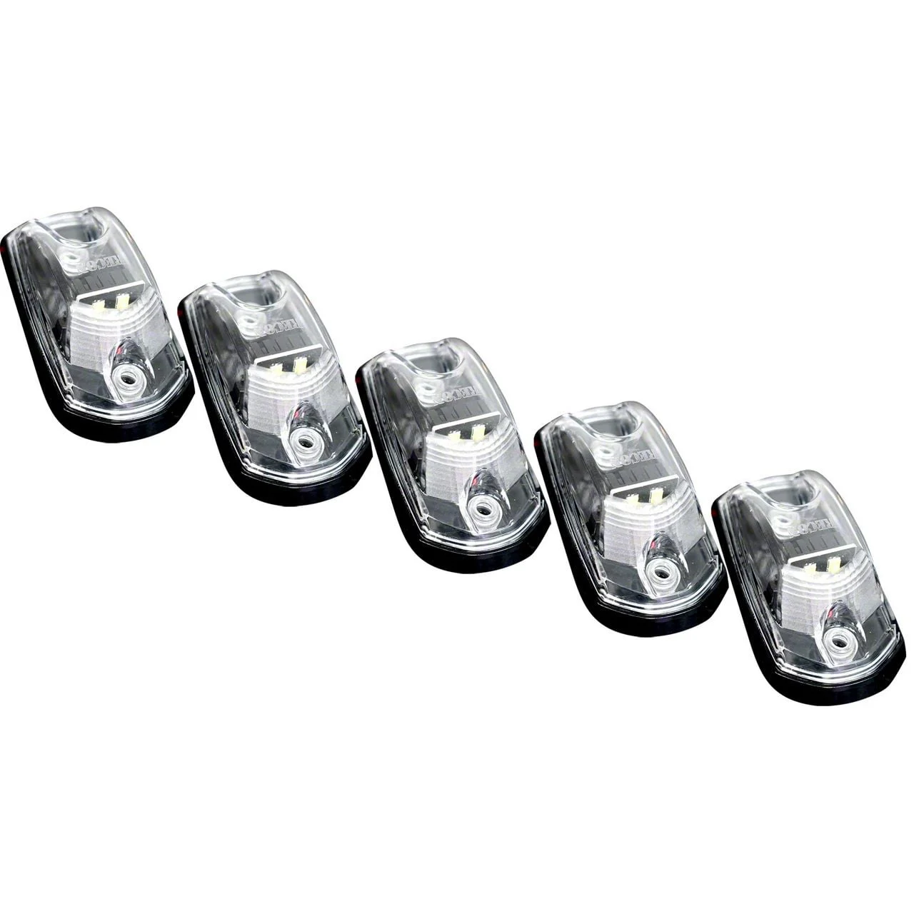 5-Piece Amber LED Roof Cab Lights; Clear Lens (17-24 F-250 Super Duty)