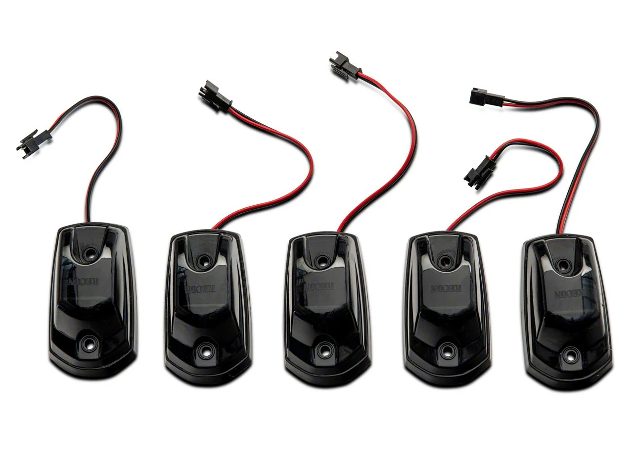 5-Piece Amber LED Roof Cab Lights; Smoked Lens (17-25 F-250 Super Duty)