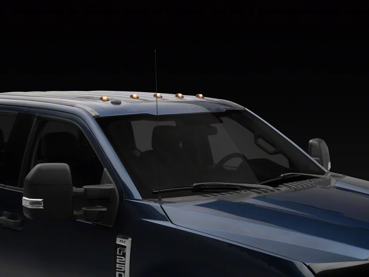 5-Piece Amber and White Strobe LED Roof Cab Lights; Smoked Lens (17-26 F-250 Super Duty)