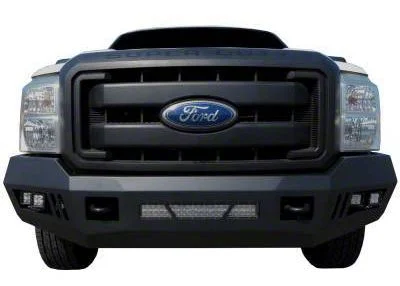 Armour Front Bumper with LED Lights; Black (17-19 F-250 Super Duty)