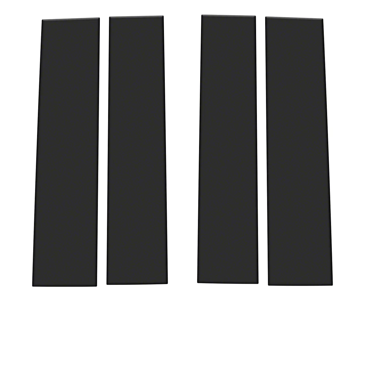Door Pillar Accent Trim; Matte Black (17-22 F-250 Super Duty)