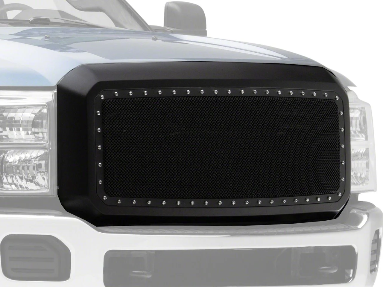 RedRock Evolution Stainless Steel Wire Mesh Upper Replacement Grille; Black (11-16 F-250 Super Duty)