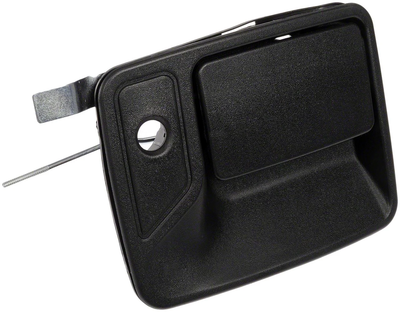 Exterior Door Handle with Keyhole; Textured Black; Front Passenger Side (11-16 F-250 Super Duty)