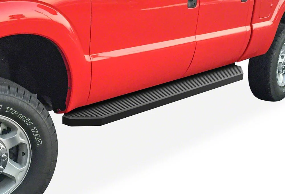 H-Style Running Boards; Black (11-16 F-250 Super Duty SuperCrew)