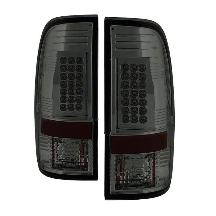 LED Tail Lights; Chrome Housing; Smoked Lens (11-16 F-250 Super Duty)