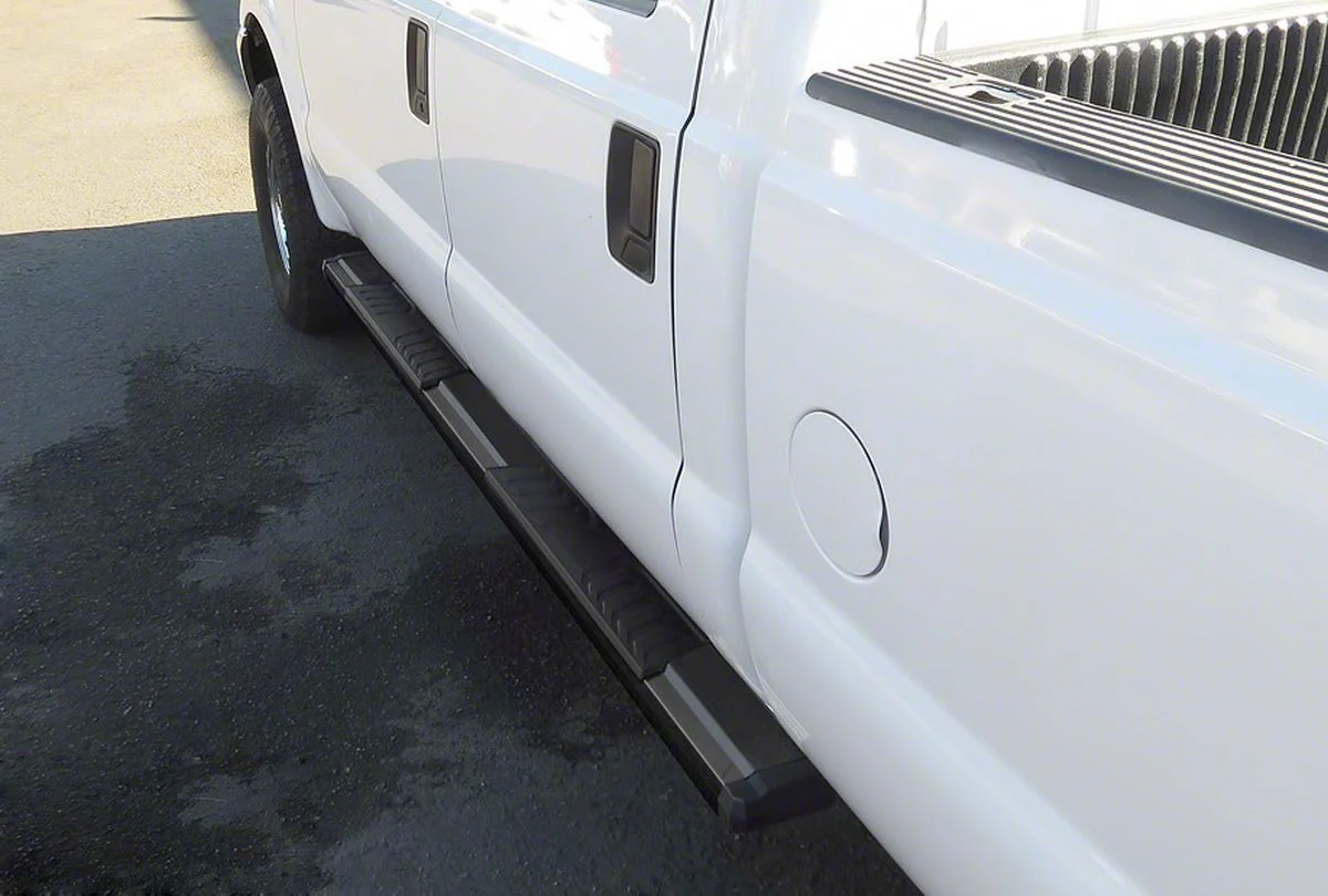 OE Style Running Boards; Black (11-16 F-250 Super Duty SuperCrew)