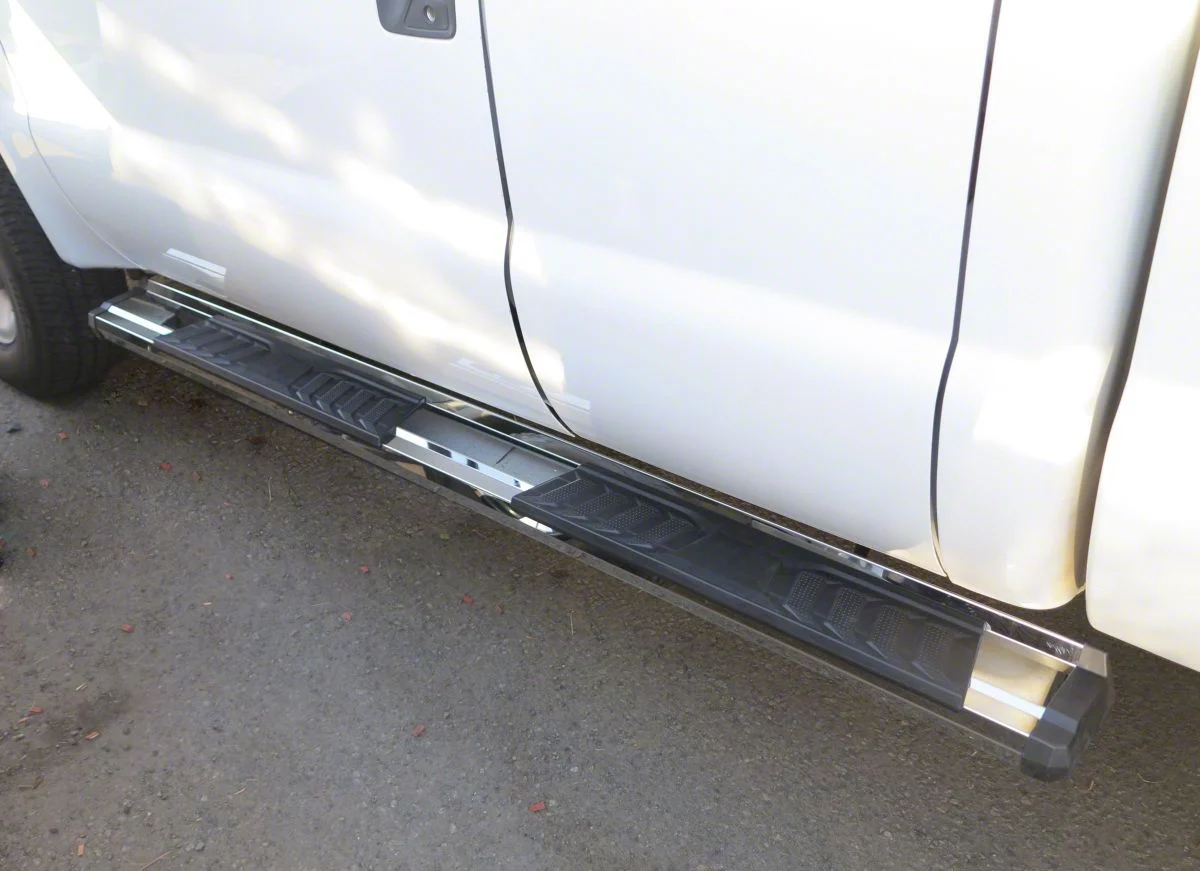 OE Style Running Boards; Polished (11-16 F-250 Super Duty SuperCab)