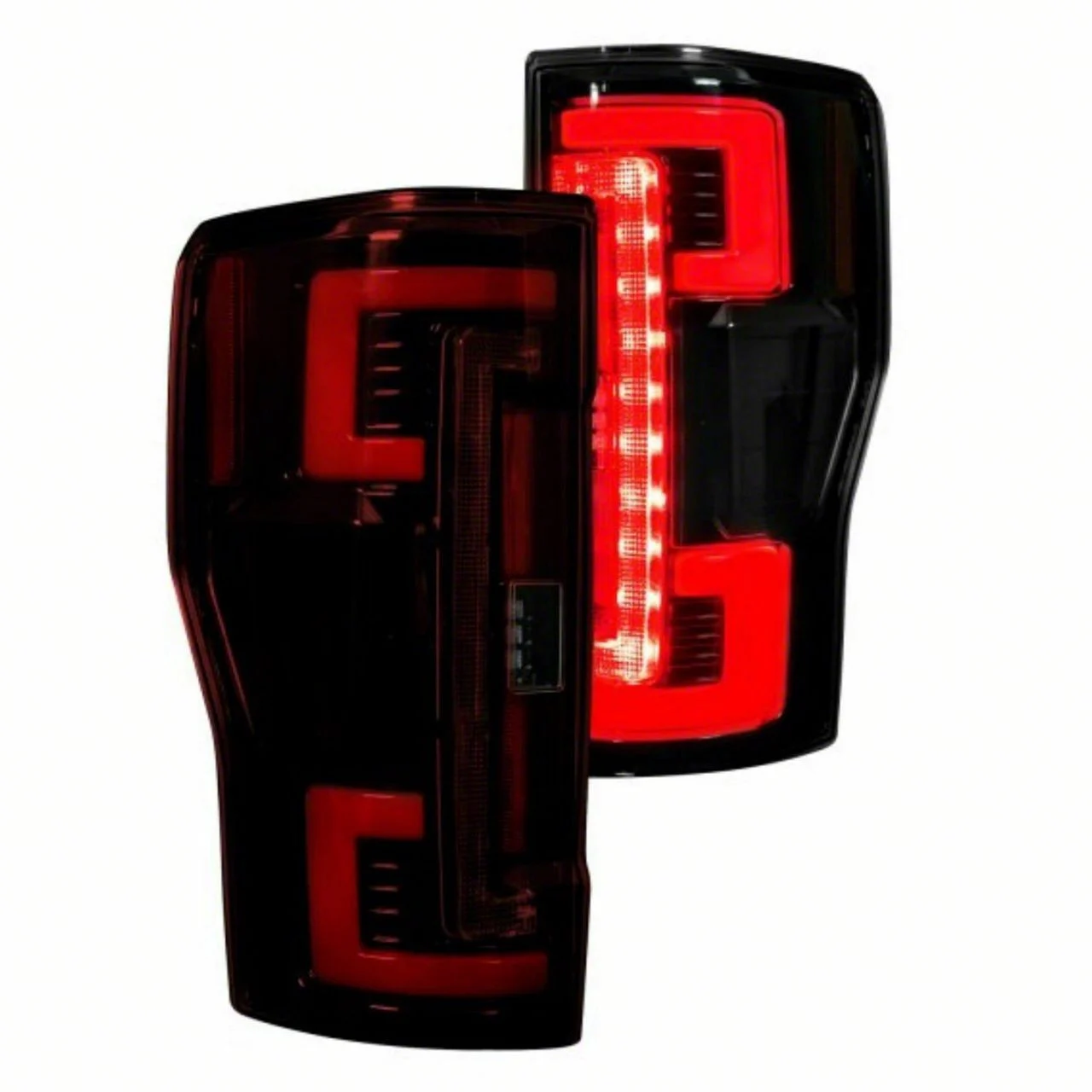 OLED Tail Lights; Black Housing; Red Lens (17-19 F-250 Super Duty w/ Factory LED Tail Lights)